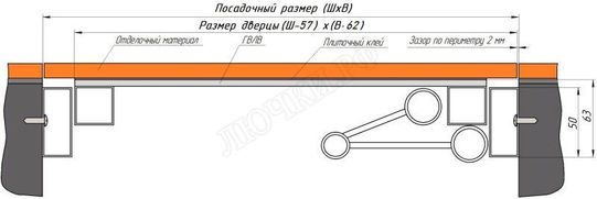 Люк под плитку Нажимной Железяка 750*650 Люк под плитку Нажимной Железяка 750*650