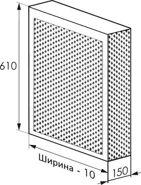 Радиаторный экран с перфорацией Цветок Перфорированный верх 1090*610 Радиаторный экран с перфорацией Цветок Перфорированный верх 1090*610