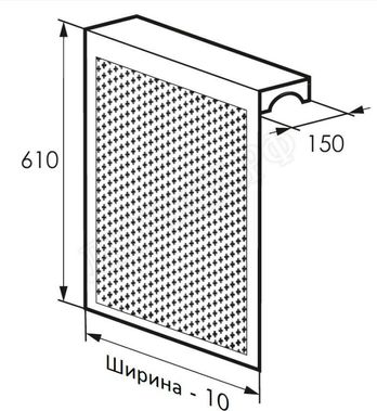 Радиаторный экран с перфорацией Цветок Перфорированный верх 1090*610 Радиаторный экран с перфорацией Цветок Перфорированный верх 1090*610