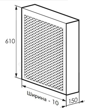Радиаторный экран с перфорацией Цветок Перфорированный верх 1090*610 Радиаторный экран с перфорацией Цветок Перфорированный верх 1090*610