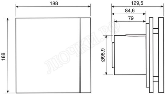 Вентилятор SILENT-100 CMZ DESIGN Вентилятор SILENT-100 CMZ DESIGN
