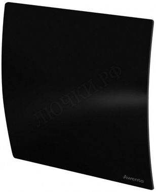 Вытяжной вентилятор Awenta System+, Turbo, 125 KWT125H, Escudo, PECB125P, Чёрный глянцевый, пластик Вытяжной вентилятор Awenta System+, Turbo, 125 KWT125H, Escudo, PECB125P, Чёрный глянцевый, пластик